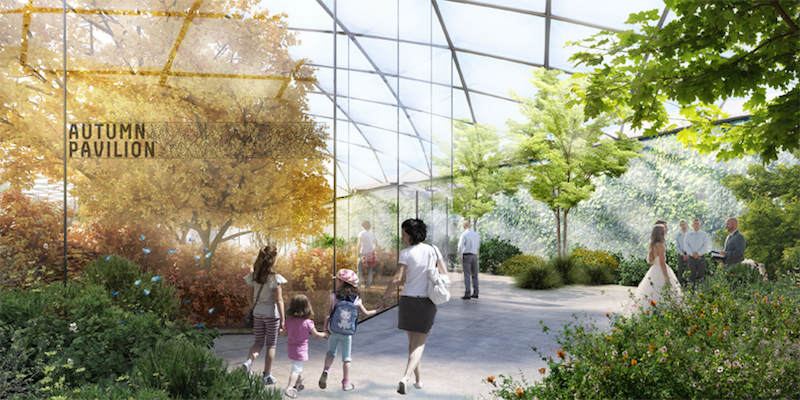 The Autumn pavilion in Carlo Ratti's Garden of the Four Seasons