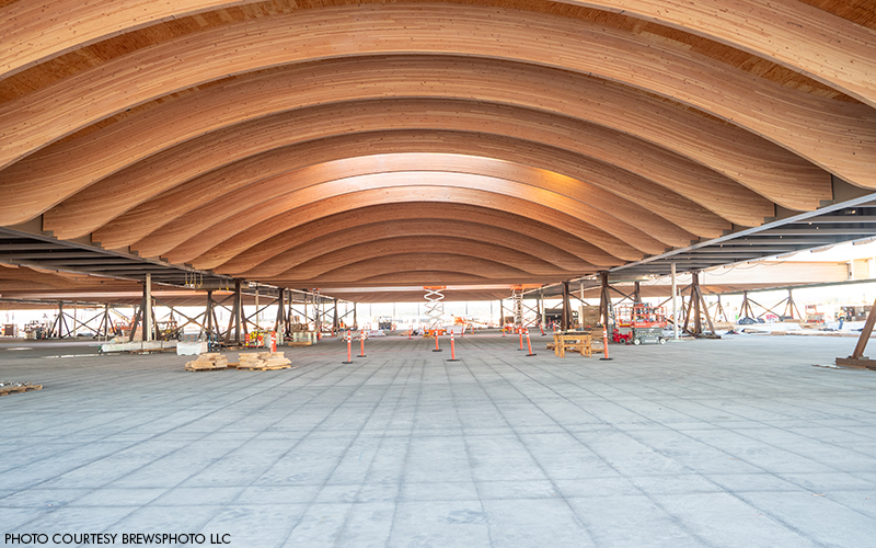 Glulam and MPP Mass Timber in PDX Airport Renovation