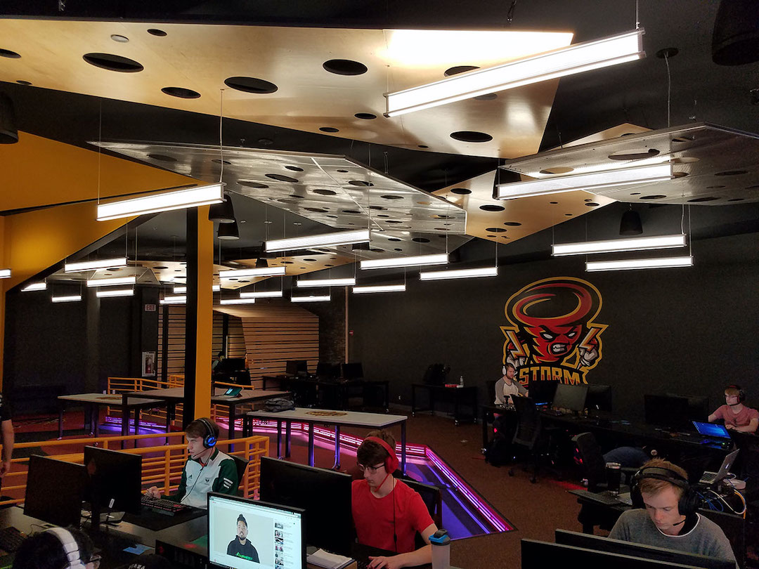 HU eSports Training Arena with the school's eSports athletes