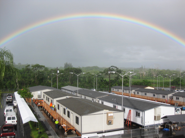 When lava flow in Hawaii threatens a public school district, officials turn to modular  