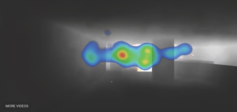 Heat map using eye-tracking and VR