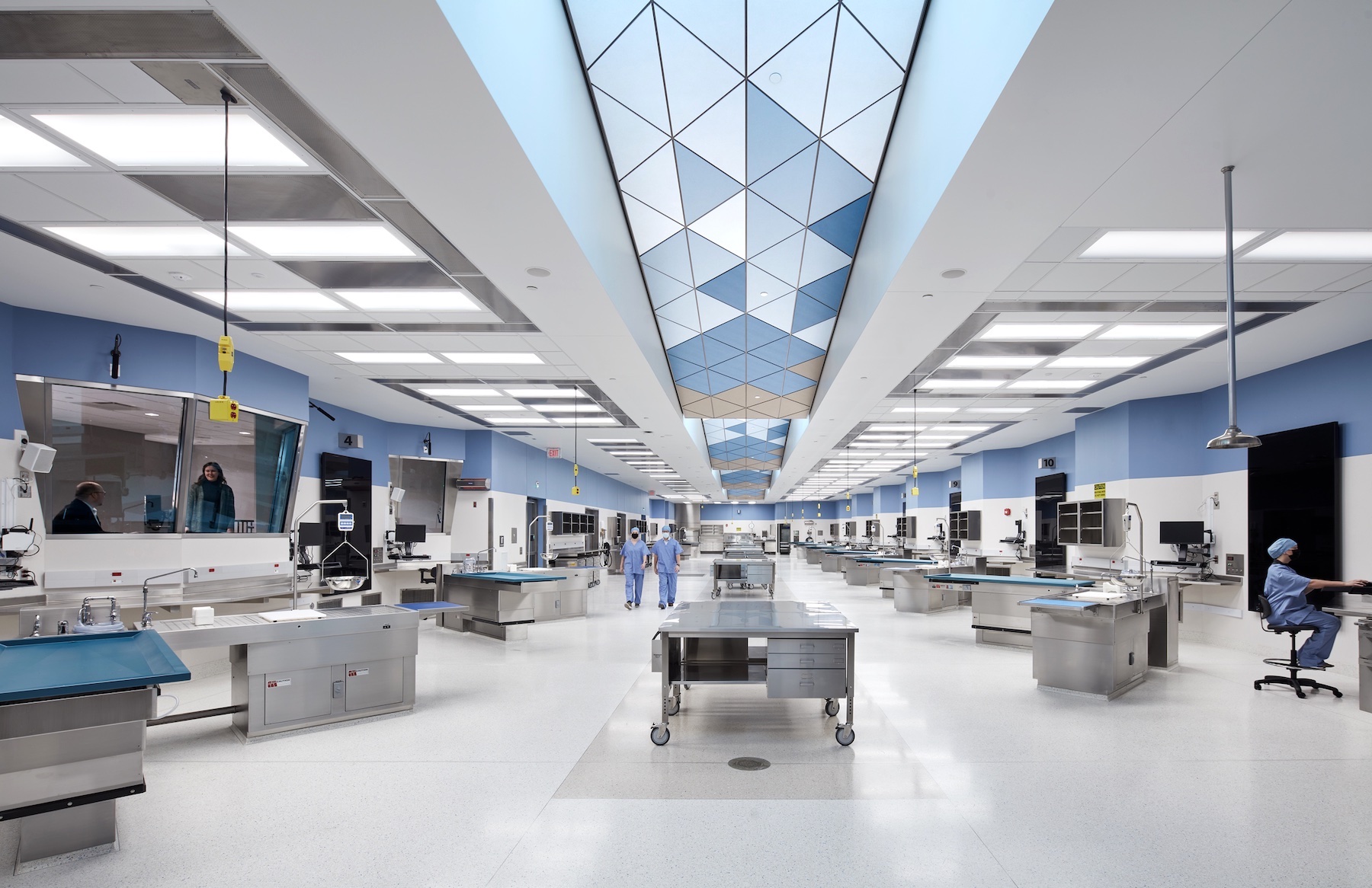 The autopsy room in the Hennepin County (Minn.) Medical Examiner Office. 