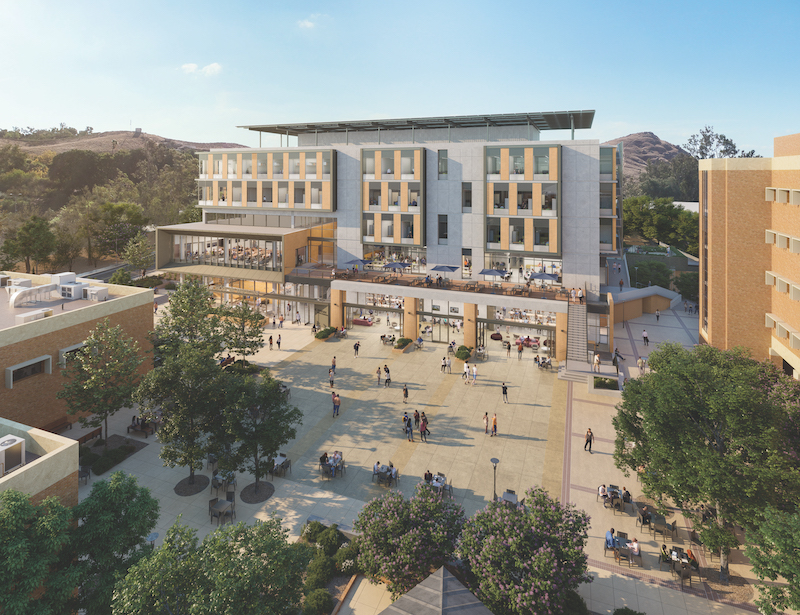 UCR School of Med Ed II exterior and public plaza