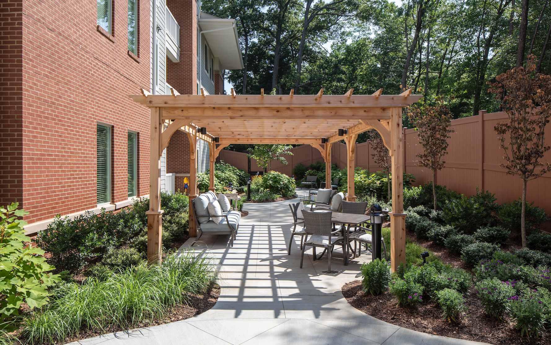 Pergola at Hunters Woods at Trails Edge, Reston, VA.