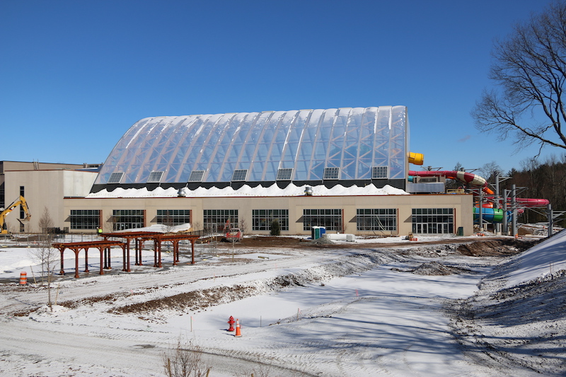 Kartrite water park from the exterior under construction