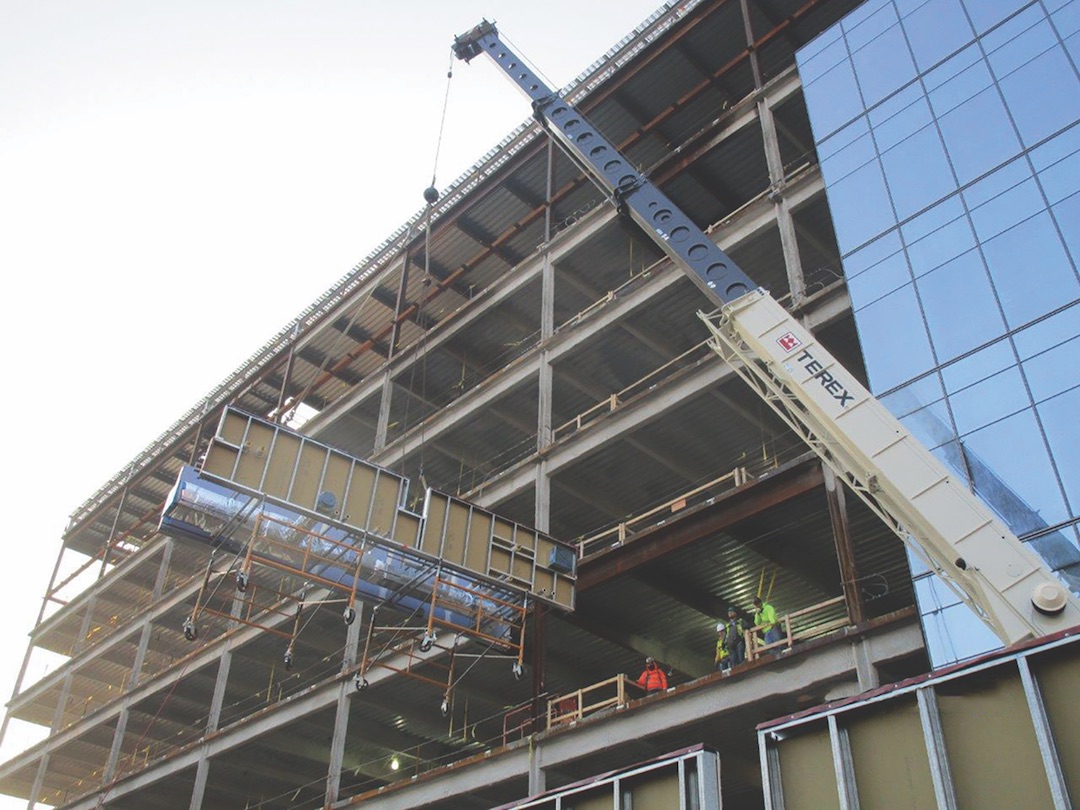 Prefabrication techniques used on Cleveland Clinic