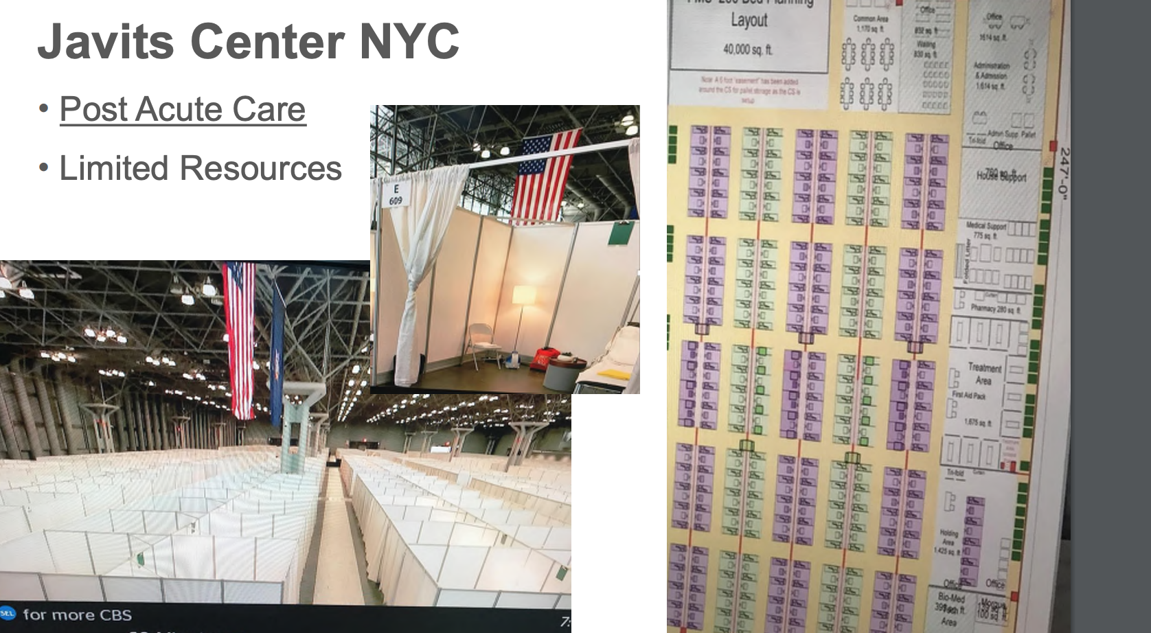 Javits Center, New York - post-acute care configuration