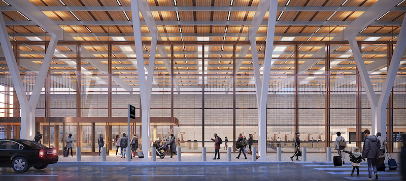 KC International Airport Terminal entrance