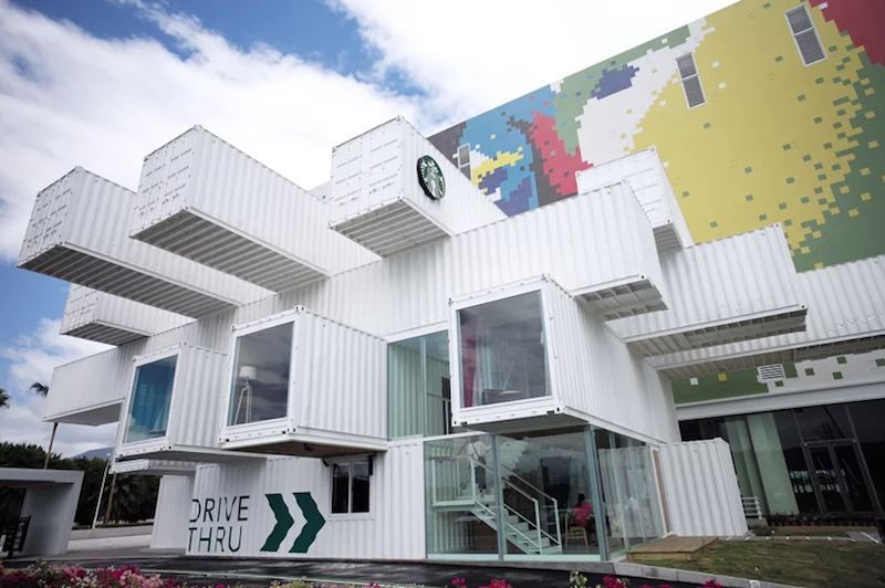 Exterior kengo Kuma Starbucks