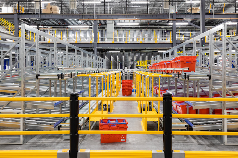 Kroger Ocado fulfillment center interior warehouse