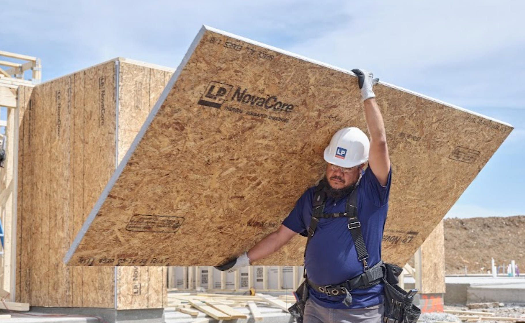 LP NovaCore Thermal Insulated Sheathing protects structures against heat loss and gain.