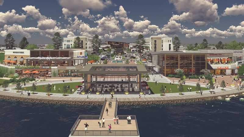 A rendering of the LakePointe Urban Village