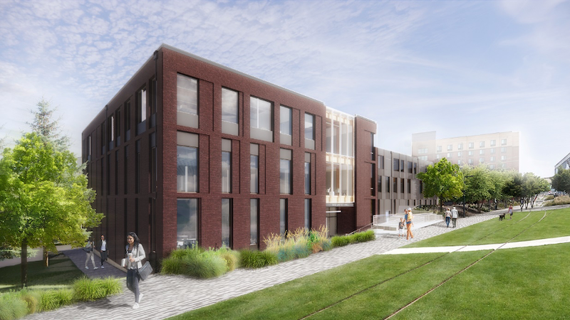 Milgard Hall exterior rendering