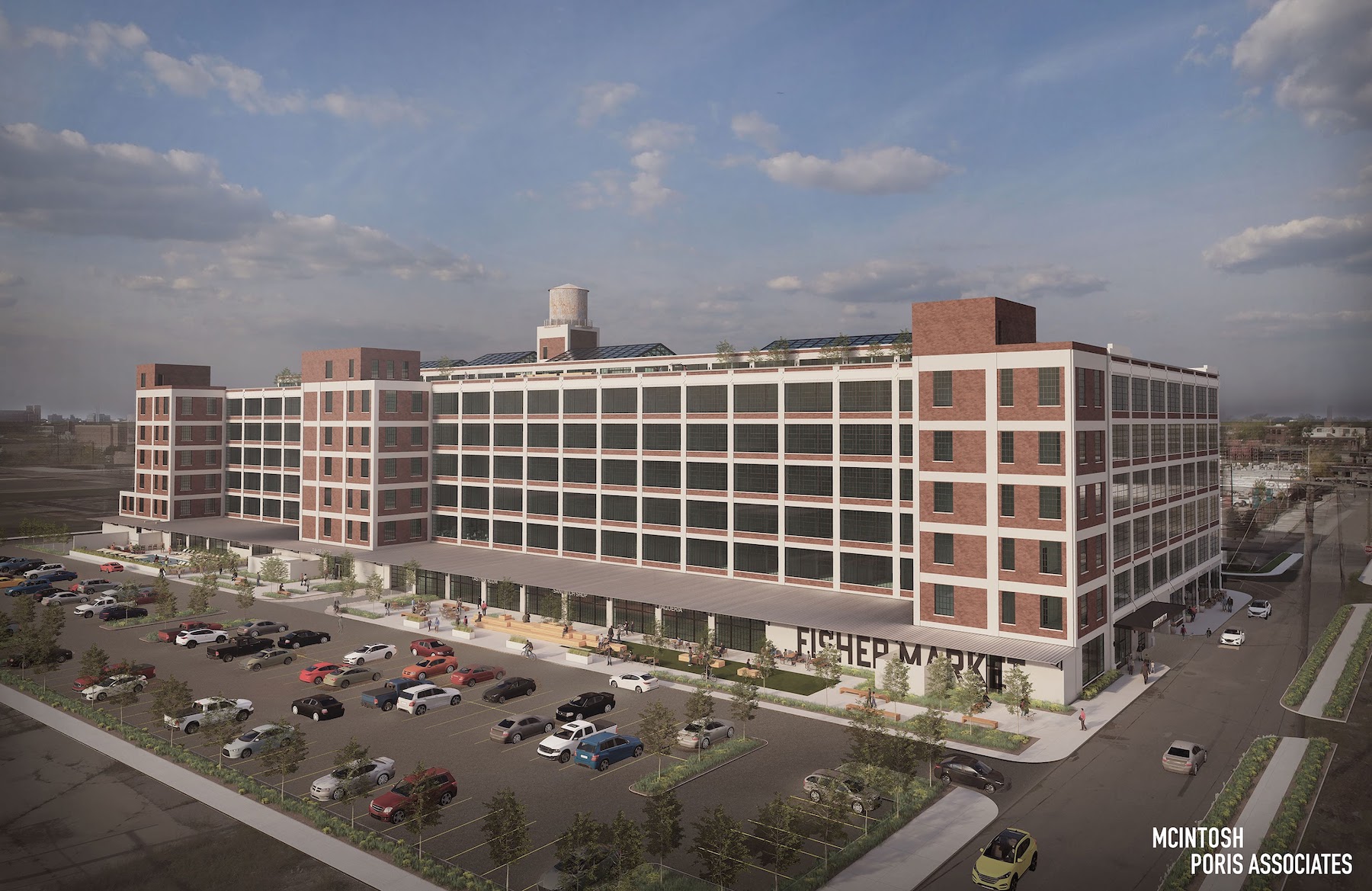 An abandoned auto plant in Detroit will become a housing complex. Images: McIntosh Poris Associates