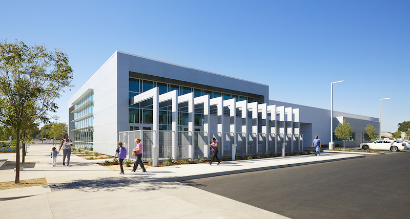 The exterior of the Michelle Obama Branch Library