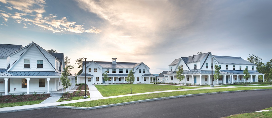 Townhouse courtyard at Middlebury College