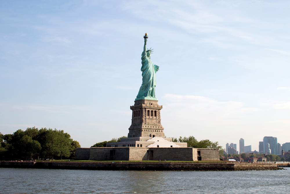 A yearlong renovation effort at Liberty Island involved inserting two staircases