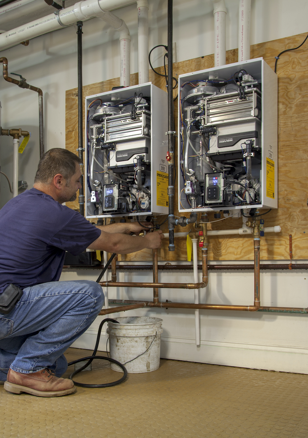 Navien tankless water heater install