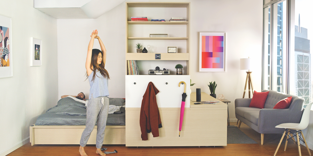 Robotic interiors: How to make a studio apartment feel as big as a one-bedroom unit