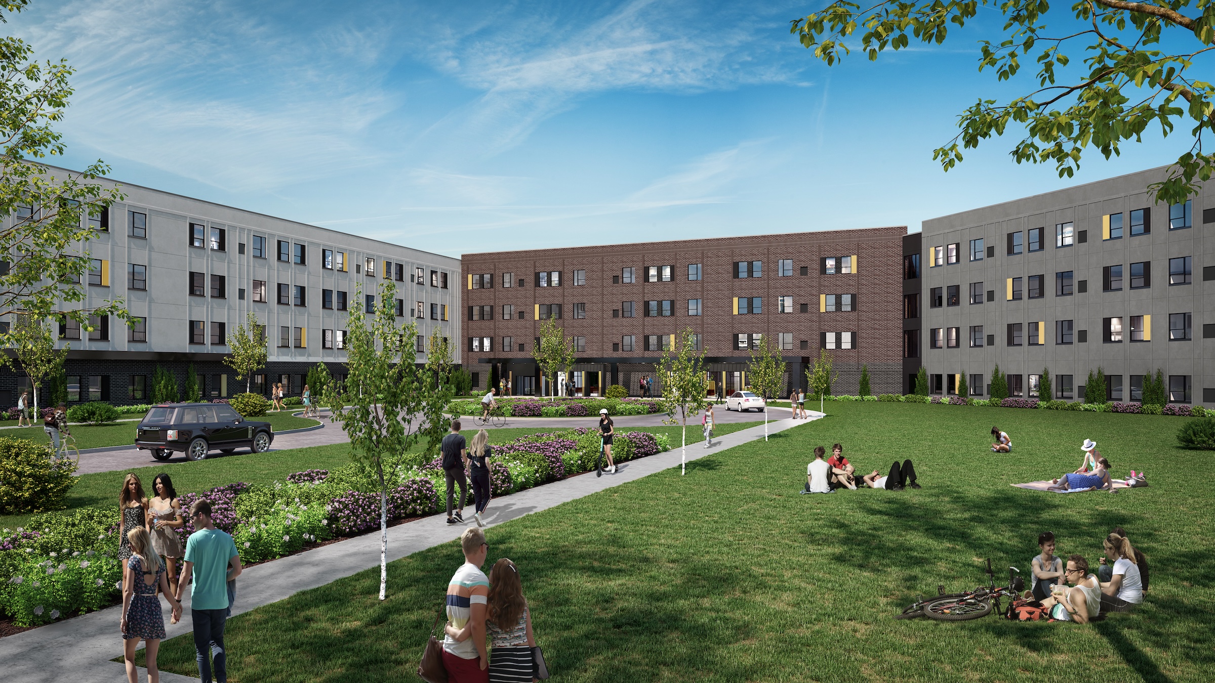 Rendering courtesy Gilbane Development Company, P3 student housing project with 176 units slated for Purdue University Fort Wayne