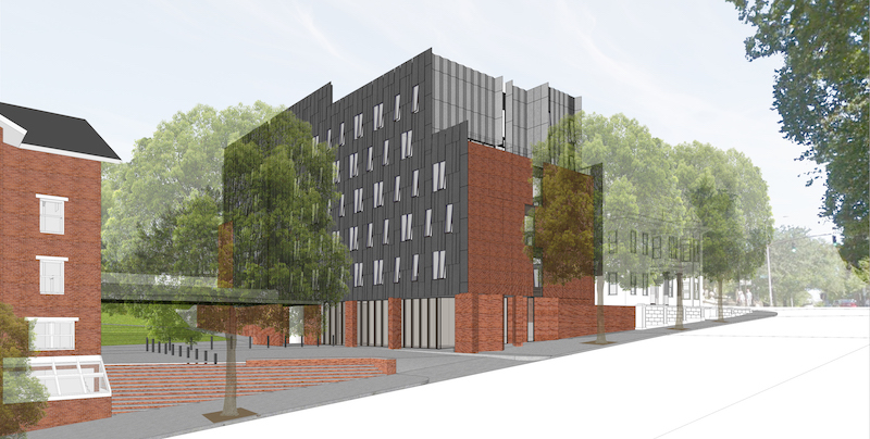 Rendering of RISD new residence hall