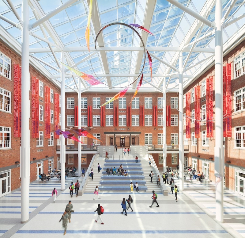 The Roosevelt Senior High School atrium