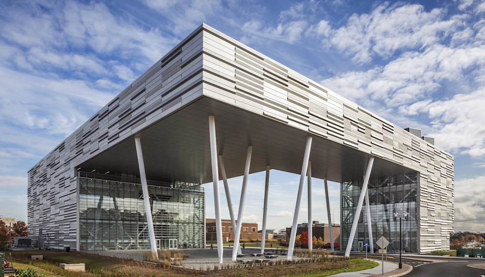 steel building at Rutgers University School