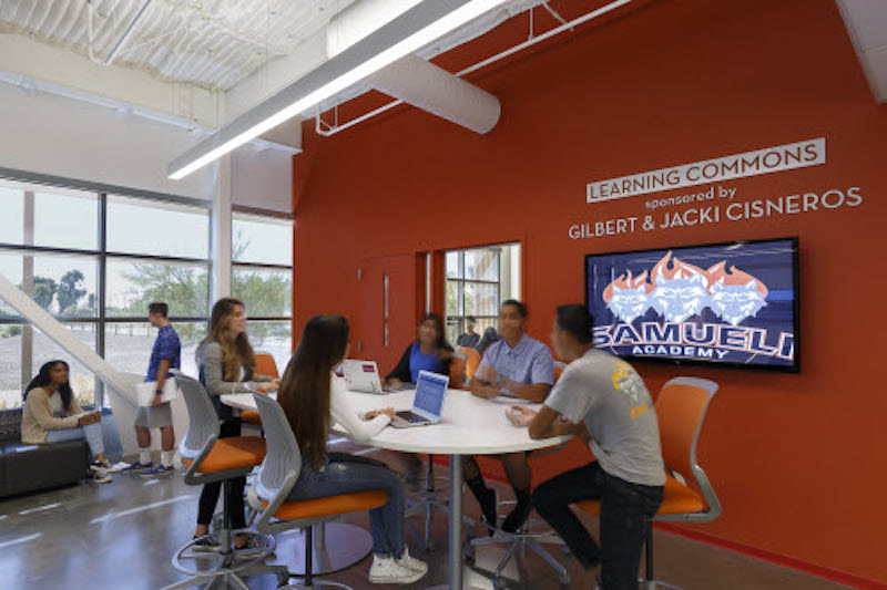 A collaboration space at Samueli Academy