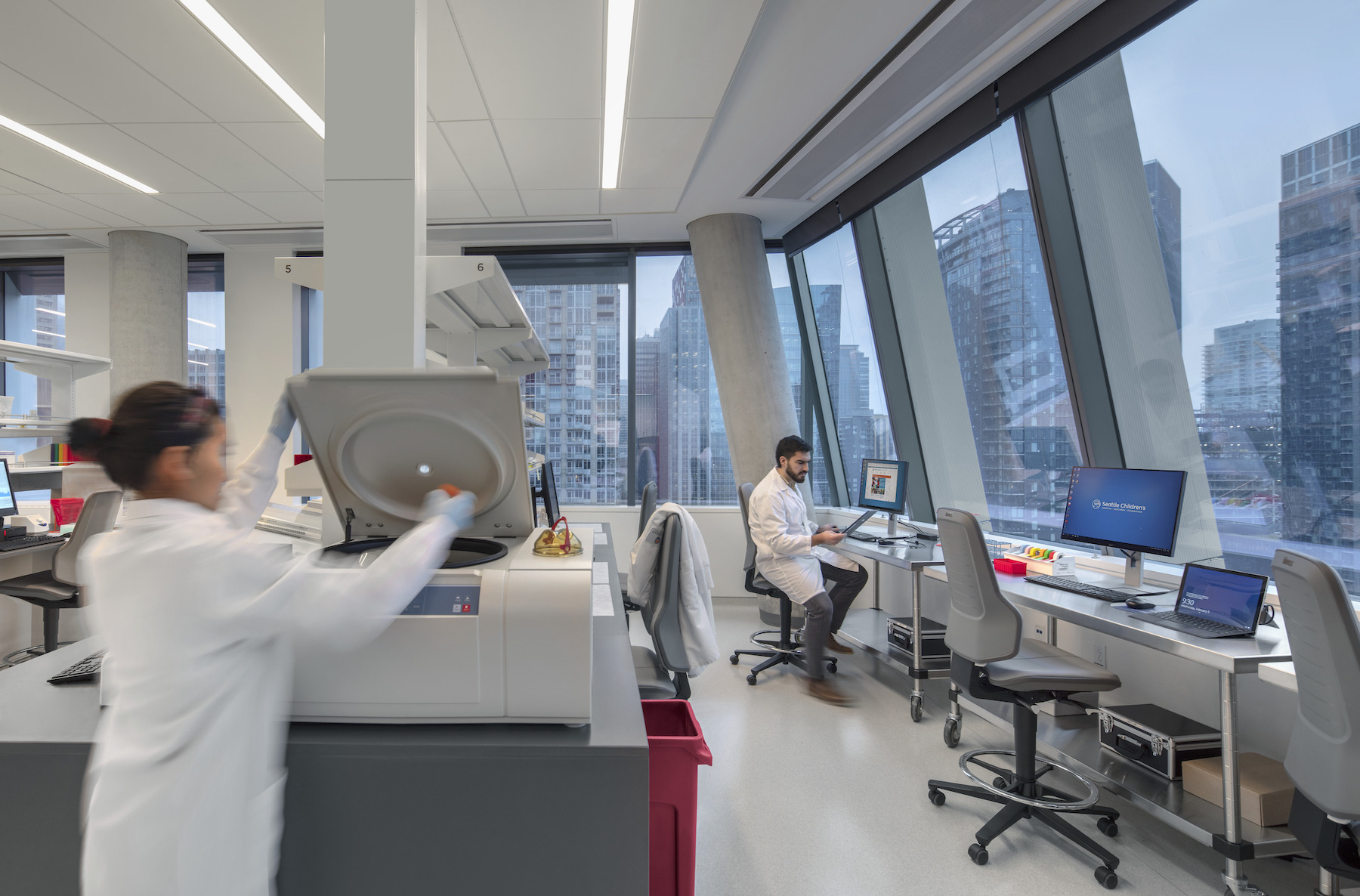 Science in the sky - Designing high-rise research labs Seattle Children’s Research Institute, photo Bill Timmerman courtesy Flad Architects