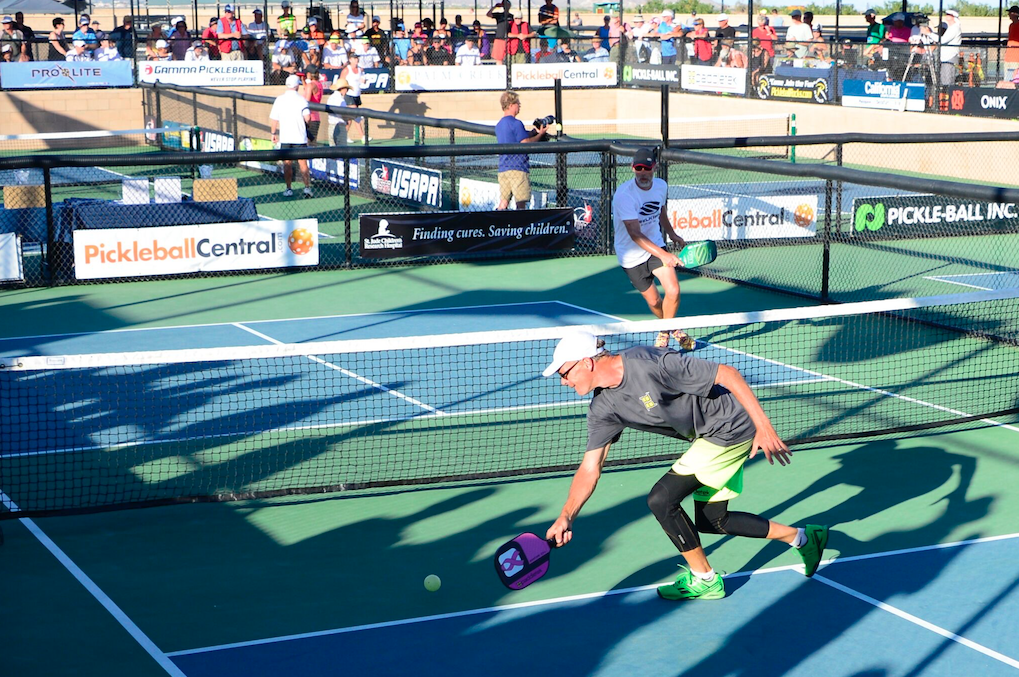 Action at last November’s USA Pickleball Association Nationals in Casa Grande, Ariz.