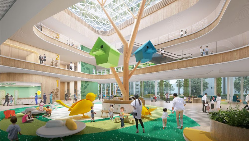 Shenzhen Children's Hospital lobby space