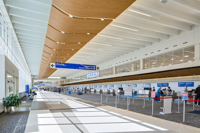 An airport baggage check