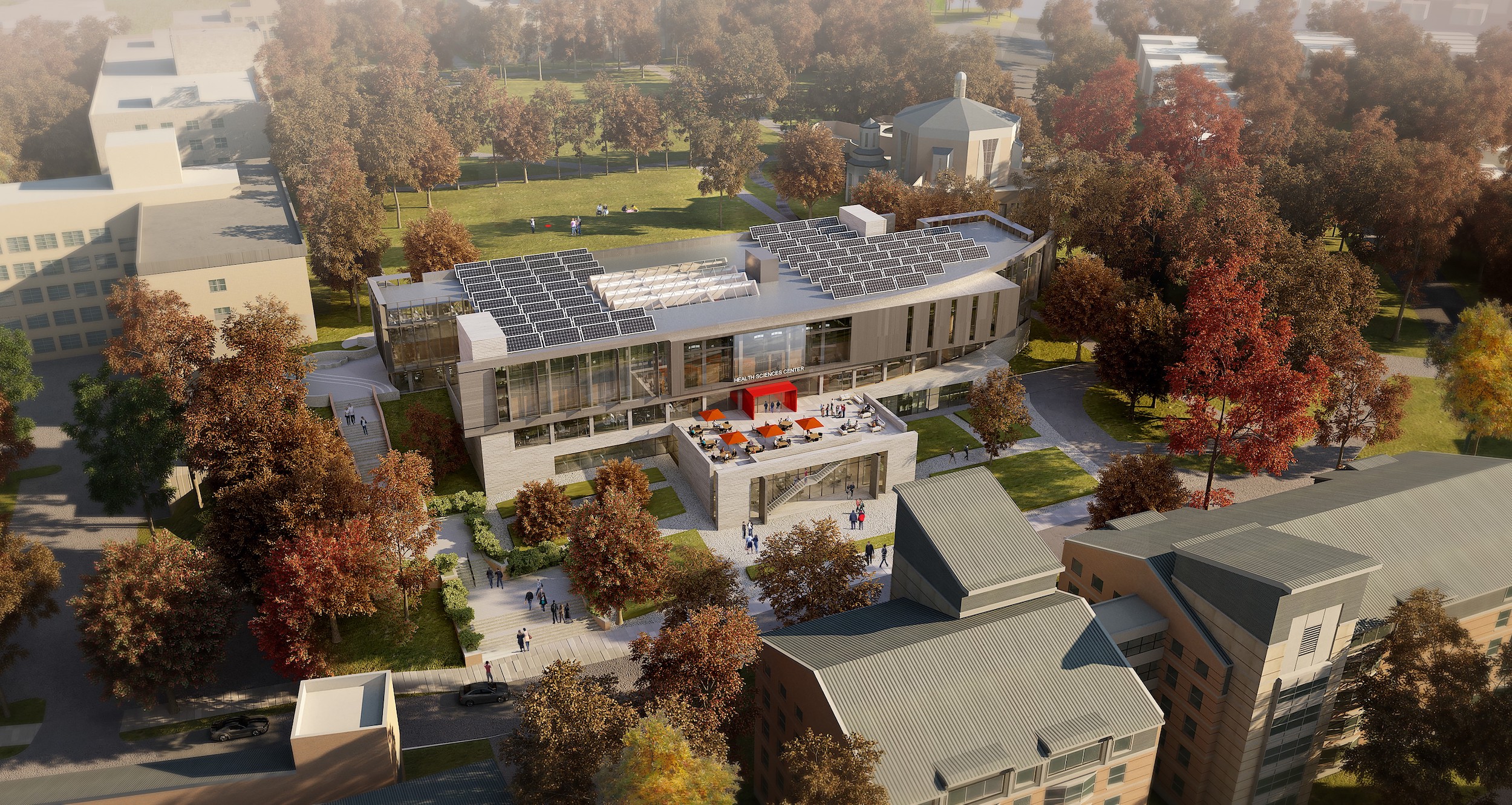 St. Vincent Health Sciences Center at St. John’s University will feature geothermal heating, cooling