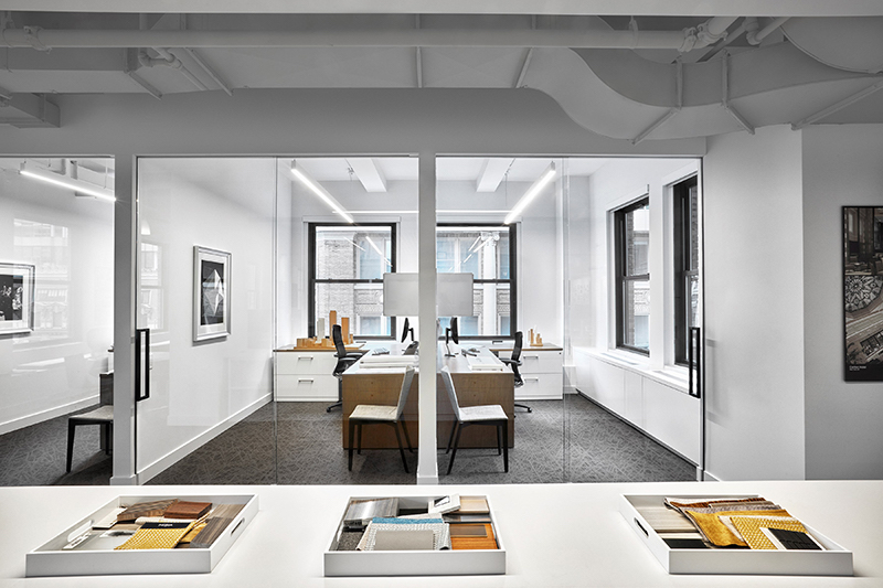 The materials library at the new Stantec office