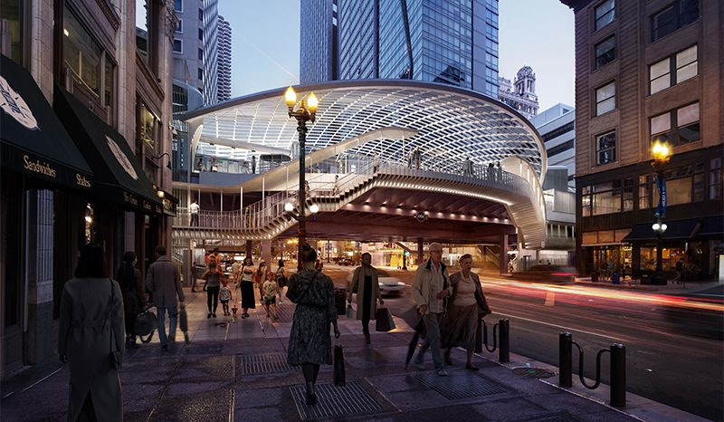 State/Lake Station from street level