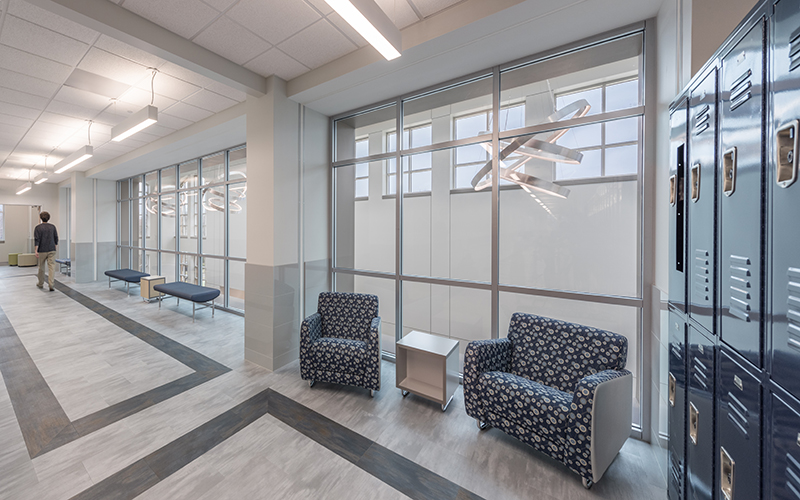 Fire-rated glazing assemblies can fulfill code requirements for safer school design while increasing visual connection.