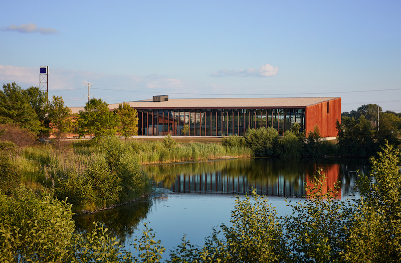 The exterior of the new TRUMPF smart factory building