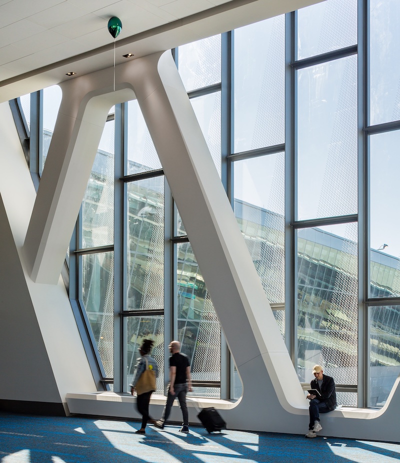 terminal B's new pedestrian bridges