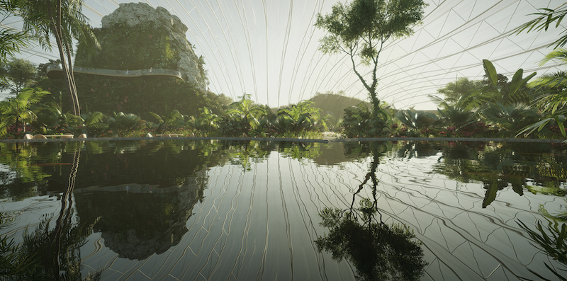 Tropicalia interior pond