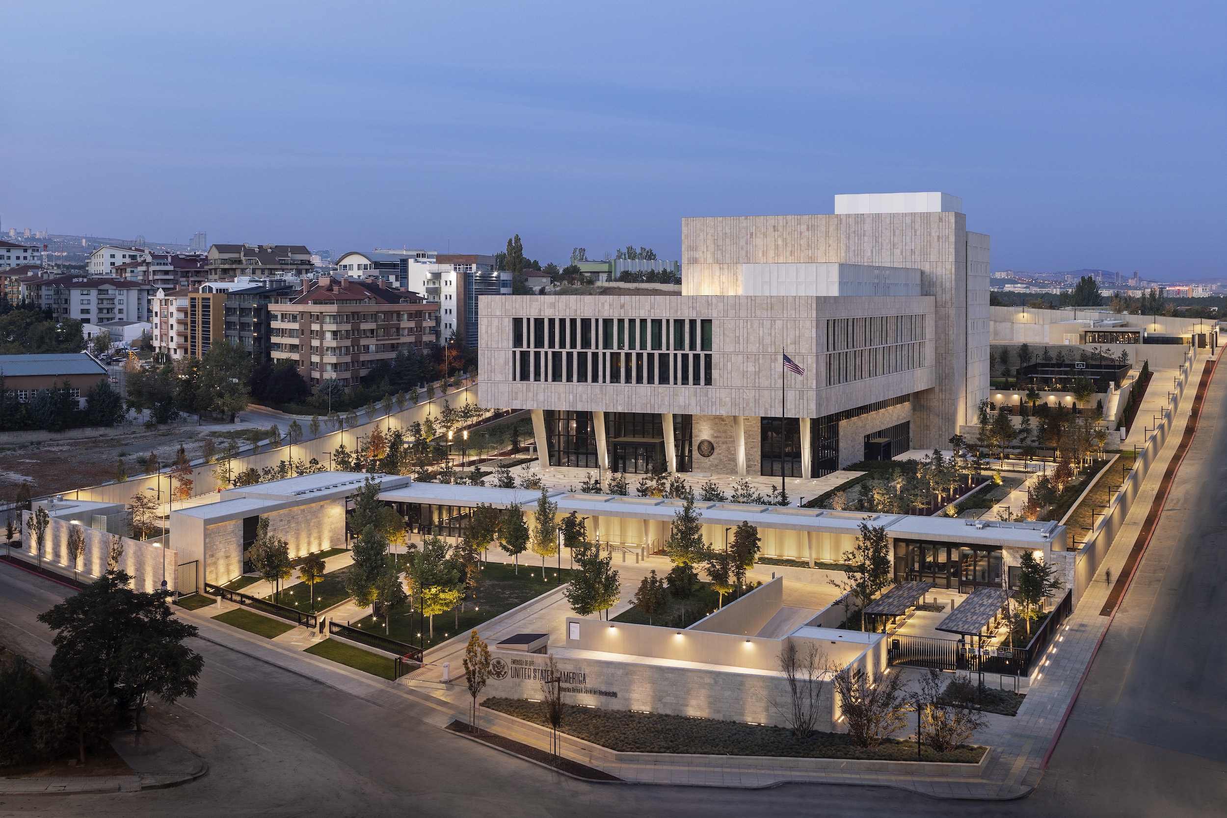 U.S. Embassy in Ankara, Turkey, designed by Ennead Architects  Photo: Scott Frances 