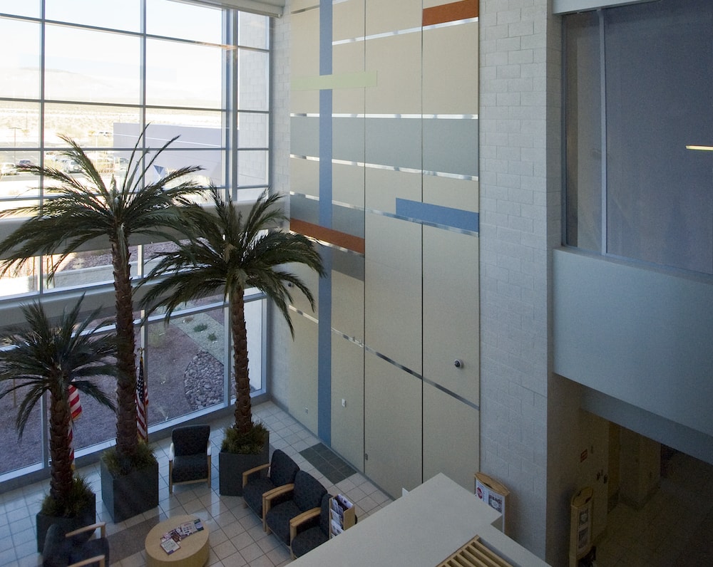 Hospital lobby interior