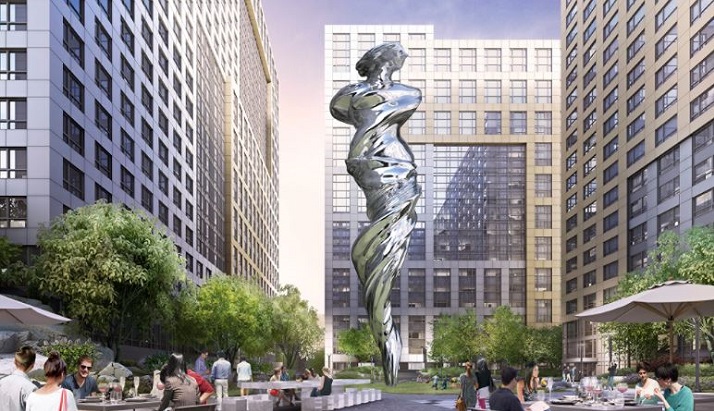 Piazza in San Francisco will feature a 92-foot stainless steel statue