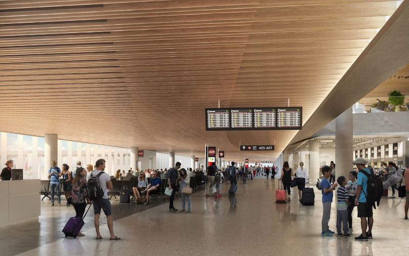 Western Sydney International airport interior terminal