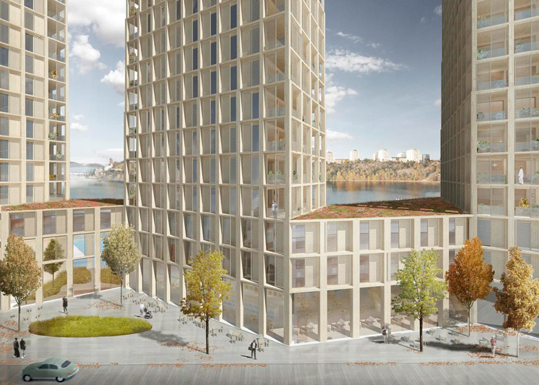 Timber residential high-rise will tower over Stockholm waterfront