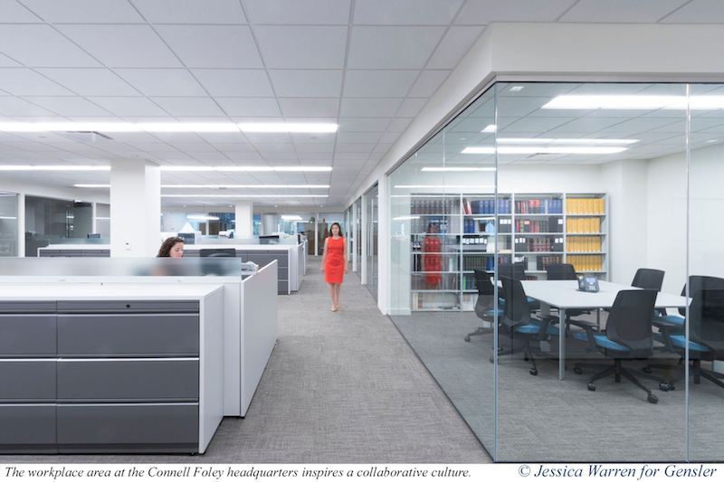 The workplace area at the Connell Foley headquarters