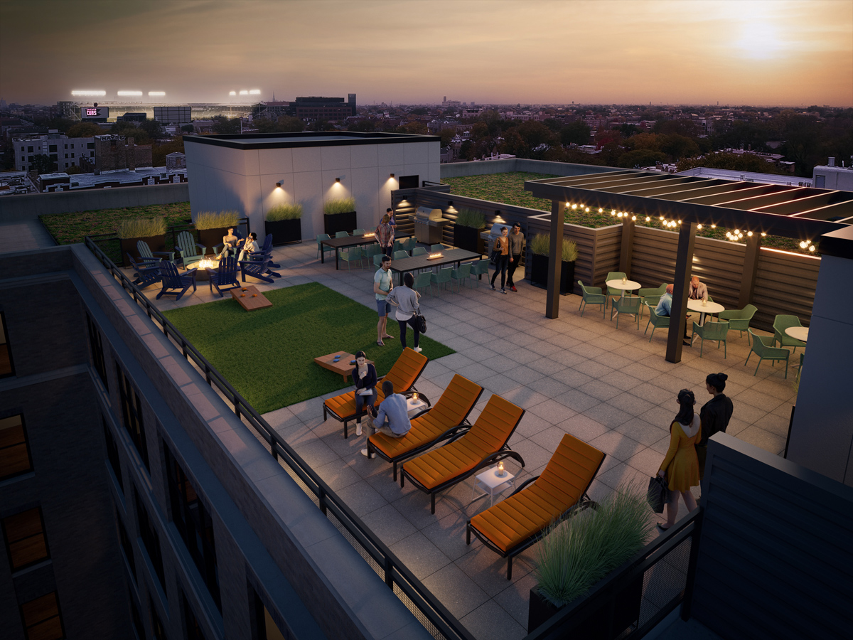 Wrigleyville Lofts rooftop deck