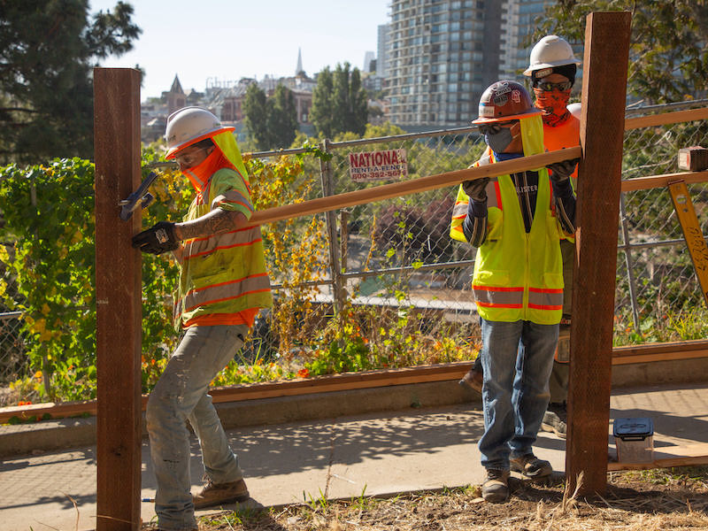 Construction workers at a jobsite