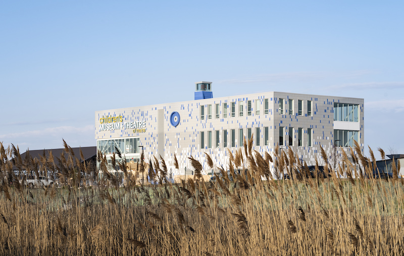 The Children's Museum & Theater of Maine was built on the former site of an old railcar repair yard.