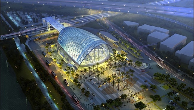 The Anaheim (Calif.) Regional Transportation Intermodal Center, designed by HOK,