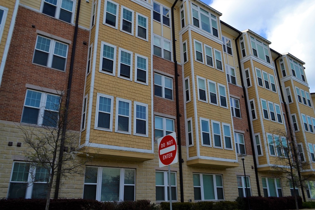 Apartment building facade